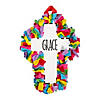 Fleece Tied Cross Wreath Craft Kit - Makes 3 Image 2