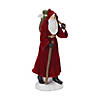Flocked Santa Figurine With Hood And Staff (Set Of 2) 12"H Resin Image 1