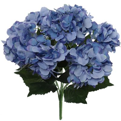 Floral Home Blue 3" hydrangea with 7 Heads 1pc Image 1