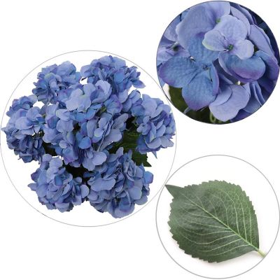 Floral Home Blue 3" hydrangea with 7 Heads 1pc Image 1