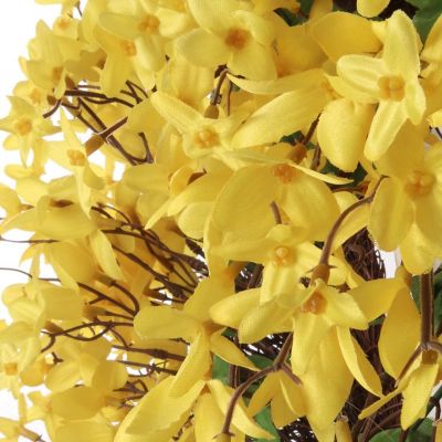 Floral Home Yellow Forsythia Wreath 1pc Image 2
