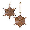 Floral Metal Snowflake Ornament (Set Of 6) 5.25"H Iron Image 1