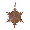 Floral Metal Snowflake Ornament (Set Of 6) 5.25"H Iron Image 2
