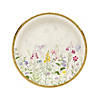 Floral Paper Dinner Plates with Gold Accents - 8 Ct. Image 1