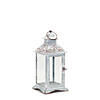 Floral Stamped Metal Lantern (Set Of 2) 16"H, 22.75"H Zinc/Glass Image 2