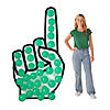 Foam Hand Cardboard Cutout Stand-Up with Green Balloons Kit - 73 Pc. Image 1