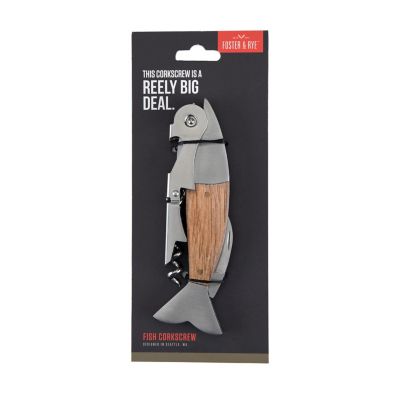 Foster & Rye Wood and Stainless Steel Fish Corkscrew by Foster and Rye Image 2
