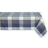 French Blue Tri Color Check Tablecloth 60X84" Image 1
