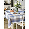 French Blue Tri Color Check Tablecloth 60X84" Image 1