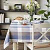 French Blue Tri Color Check Tablecloth 60X84" Image 3