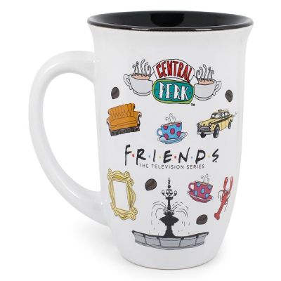 Friends Icons Wide Rim Latte Mug  Holds 16 Ounces Image 1