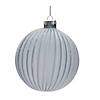 Frosted Blue Ball Ornament (Set Of 6) 4"D Glass Image 1