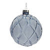 Frosted Blue Ball Ornament (Set Of 6) 4"D Glass Image 2