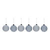 Frosted Blue Ball Ornament (Set Of 6) 4"D Glass Image 3