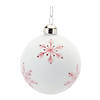 Frosted Snowflake And Tree Ball Ornament (Set Of 12) 3"D Glass Image 2