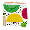 Fruit Fan Paper Plate Craft Kit - Makes 12 Image 1