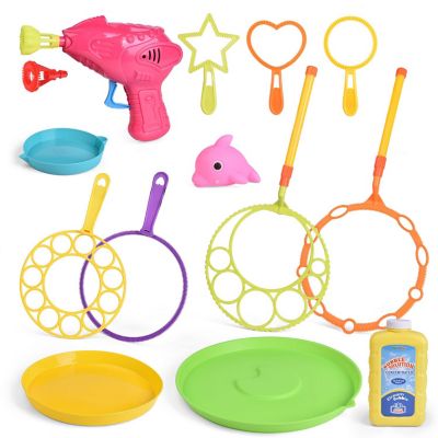 Fun Little Toys - 14 Pcs Big Bubbles Maker with Bubble Solutions Image 1