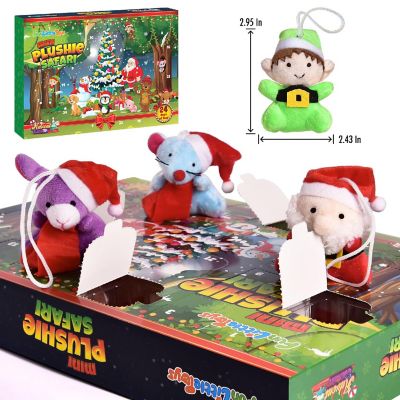 Fun Little Toys - Christmas Advent Calendar Safari Mini Plushies Image 1
