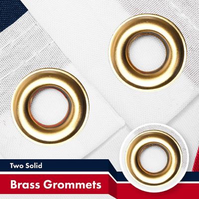 G128 3x5ft 2PK Betsy Ross 1776 Circle Printed 150D Polyester Brass Grommets Flag Image 1