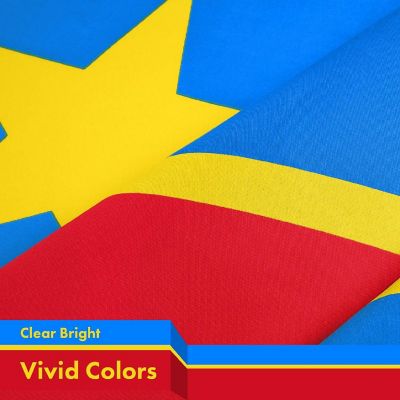 G128 3x5ft Combo USA & Democratic Republic of the Congo Printed 150D Polyester Flag Image 2