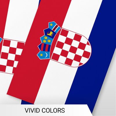 G128 8.2x5.5IN Flag Pieces 33FT Full String, Croatia Printed 150D Polyester Bunting Banner Flag Image 2