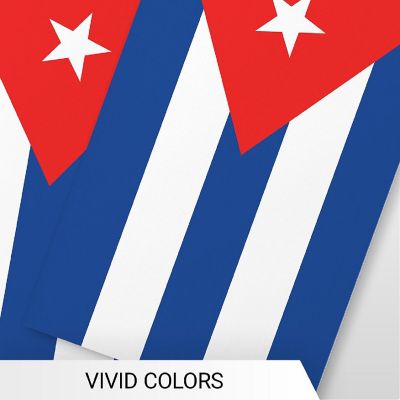 G128 8.2x5.5IN Flag Pieces 33FT Full String, Cuba Printed 150D Polyester Bunting Banner Flag Image 2