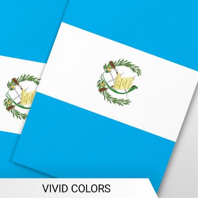 G128 8.2x5.5IN Flag Pieces 33FT Full String, Guatemala Printed 150D Polyester Bunting Banner Flag Image 2