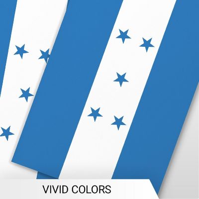 G128 8.2x5.5IN Flag Pieces 33FT Full String, Honduras Printed 150D Polyester Bunting Banner Flag Image 2
