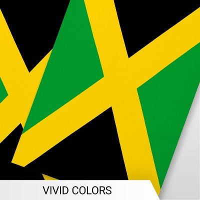 G128 8.2x5.5IN Flag Pieces 33FT Full String, Jamaica Printed 150D Polyester Bunting Banner Flag Image 2