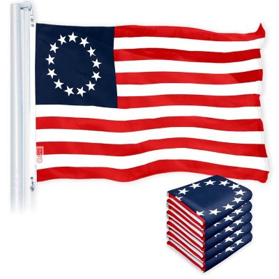 G128 - Betsy Ross Flag 3x5FT 5 Pack 150D Printed Polyester Image 1