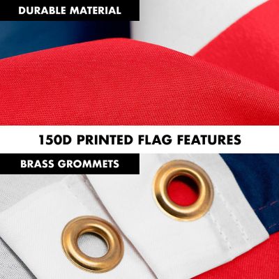 G128 - Combo Pack: 6 Feet Tangle Free Spinning Flagpole (Silver) Cold Beer Flag 3x5 ft Printed 150D Brass Grommets (Flag Included) Aluminum Flag Pole Image 3