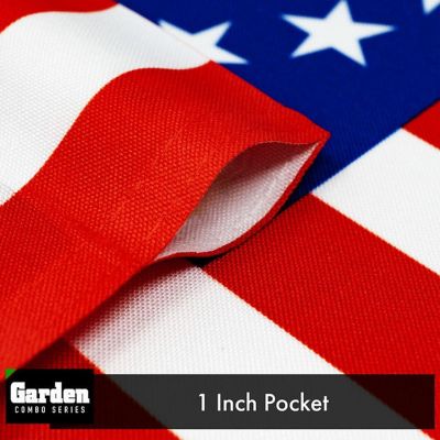 G128 - Combo Pack: Garden Flag Stand Black 36x16IN and Garden Flag Betsy Ross Flag 12x18IN Image 3