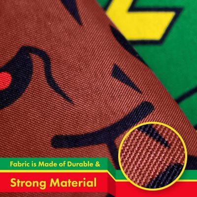 G128 - Ethiopia Lion Ethiopian Flag 3x5FT 5 Pack 150D Printed Polyester Image 3
