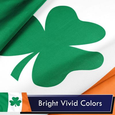 G128 - Ireland SHAMROCK Irish Flag 3x5FT 3 Pack Printed Polyester Image 2