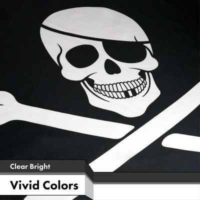 G128 - Jolly Roger Pirate Bones Flag 3x5FT 2 Pack Printed 150D Polyester Image 2