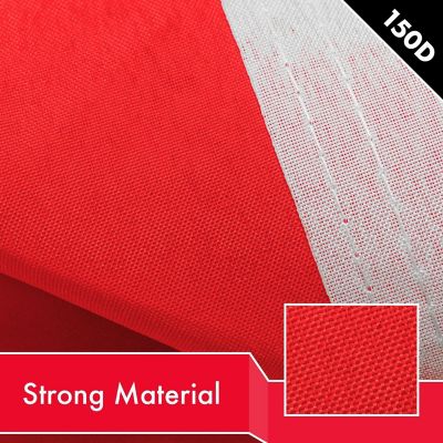 G128 - Solid Red Color Flag 3x5FT 2 Pack Printed 150D Polyester Image 3