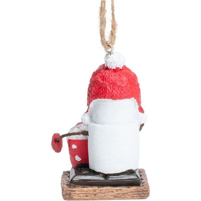 Ganz Smores Resin Holiday Ornament, Snowball Snowman Image 2