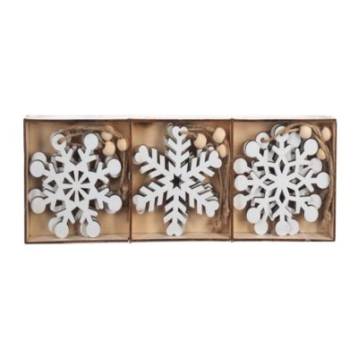 Ganz White Snowflake Ornament Boxed Set (12-Piece Set) Image 1