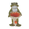 Garden Frog With Mushroom (Set Of 2) 9.5"H, 10"H Resin Image 2