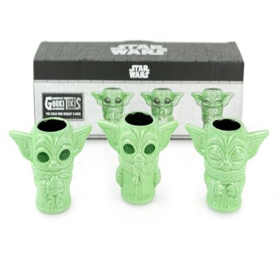 Geeki Tikis Star Wars Mandalorian The Child Mini Muglets  Set of 3  2.5 Ounces Image 1