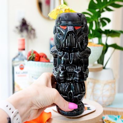 Geeki Tikis Star Wars: The Mandalorian Dark Trooper Ceramic Mug  Holds 18 Ounce Image 2