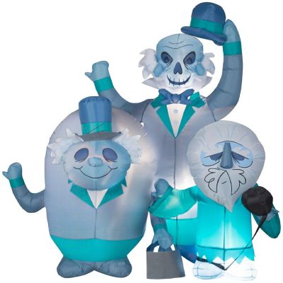 Gemmy Airblown Haunted Mansion Hitchhiking Ghosts Scene Disney   6 ft Tall  blue Image 1
