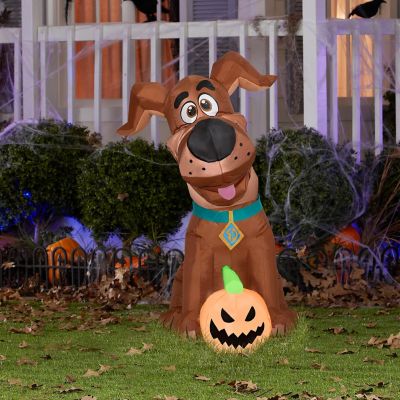Gemmy Airblown Inflatable SCOOB with Pumpkin  3.5 ft Tall  brown Image 1