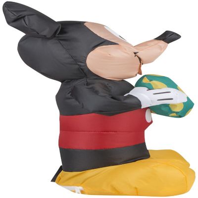 Gemmy Airdorable Airblown Easter Mickey Mouse with Egg Disney  1.5 ft Tall  Black Image 2