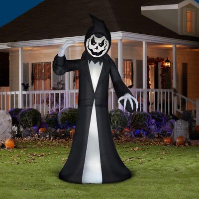 Gemmy Animated Airblown Inflatable Reaper  9.5 ft Tall  Black Image 1