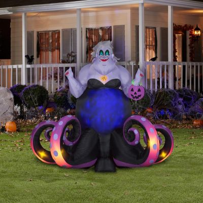 Gemmy Animated Projection Airblown Ursula Disney  6 ft Tall  black Image 1