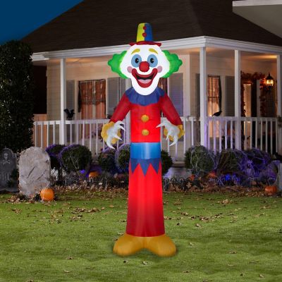 Gemmy Christmas Airblown Inflatable 9' Happy Clown  9 ft Tall  red Image 1
