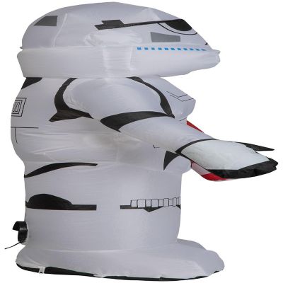 Gemmy Christmas Airblown Inflatable Inflatable Stormtrooper with Candy Cane  3.5 ft Tall  white Image 2