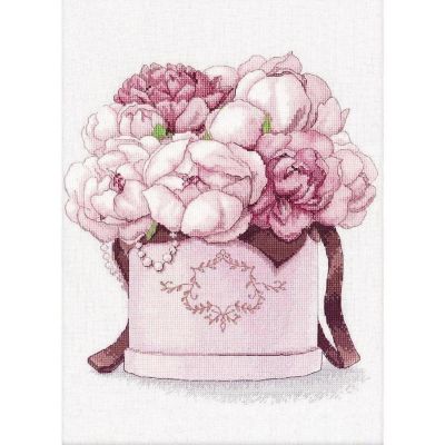Gentle peonies 1233 Oven Counted Cross Stitch Kit Image 1