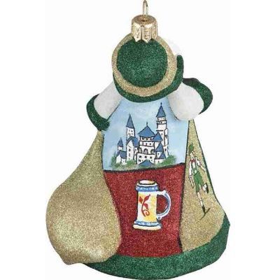 Germany German Santa with Castle Polish Glass Glitterazzi Christmas Ornament Image 1
